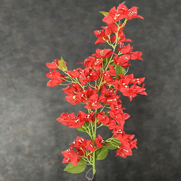 0459 گل مصنوعی کاغذی پر گل قرمز - تصویر 1