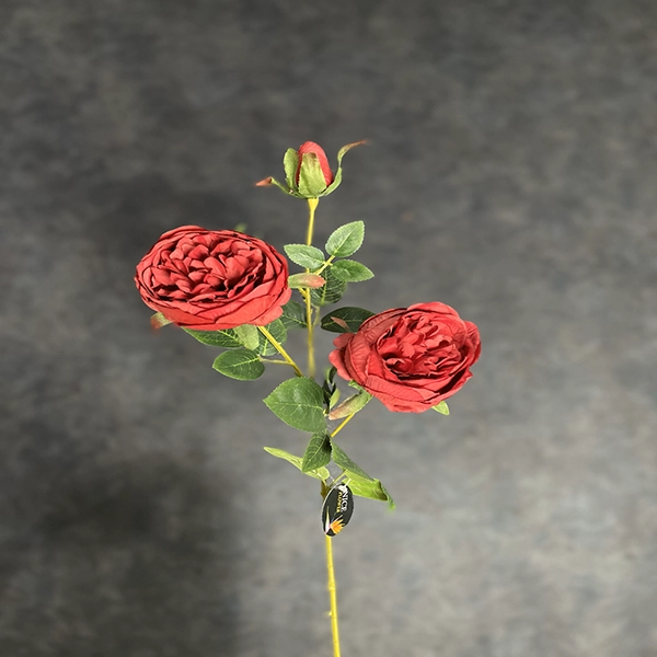 143 گل مصنوعی پیونی قرمز - تصویر 1